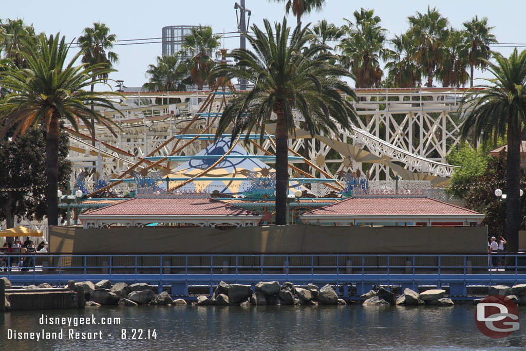 The renovation work on the far side of the Pier has spread and now both are behind scrims.