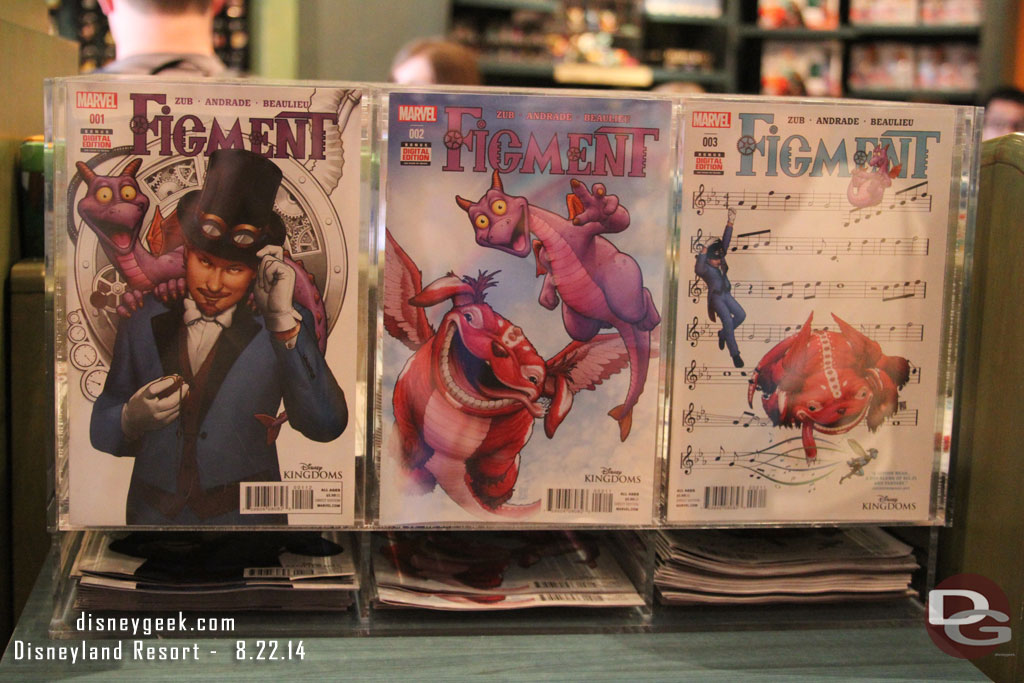 The first three issues of the Figment comic book were available for purchase.