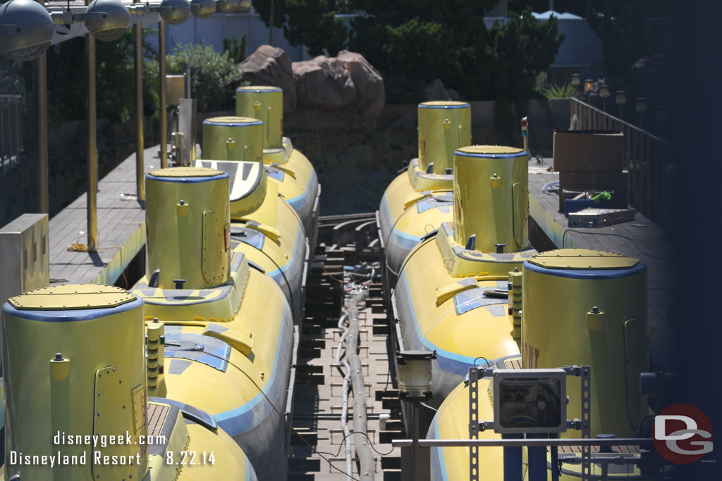 The scaffolding is down from around the subs as they move toward opening in about 5 weeks.