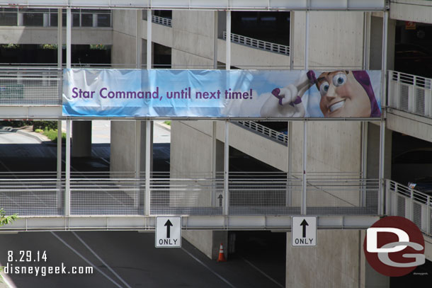 Surprised no banners up for the Halloween party yet on the parking structure.