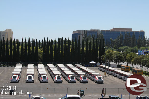 Not many trams in service this afternoon, most are parked in the lot.