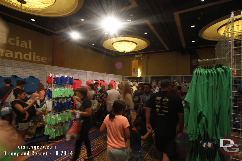 A wider picture to give you an idea of the store crowd.  It seemed a little more spread out or maybe just less crowded than past races.
