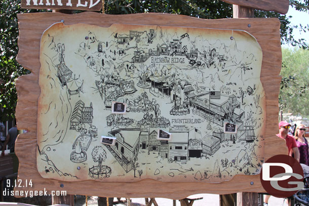 The Legends of Frontierland map