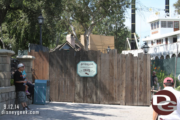 They have the walkway blocked off as you approach Fowlers Harbour.  Guessing this is a staging area for the Mark Twain work?