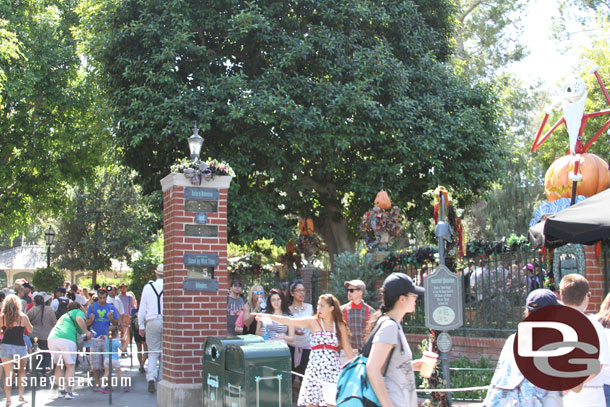 The Haunted Mansion Holiday opened today.  The wait time sign was having some issues.. the line was considerably longer than 5 minutes.  It was updated to 40 on my next pass by.