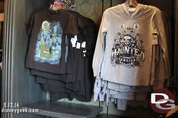 No more Huanted Mansion 45 t-shirts, plenty of others merchandise though.