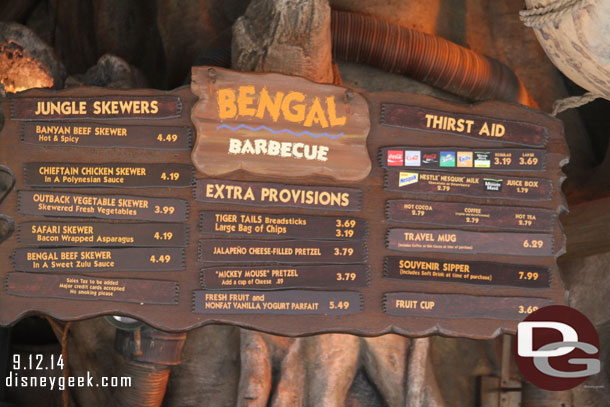 Bengal Barbecue prices up 20 cents to a dollar