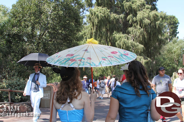 Umbrellas were in style with many of the Dapper Day guests.