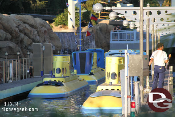 A hatch is removed from the sub on the left.