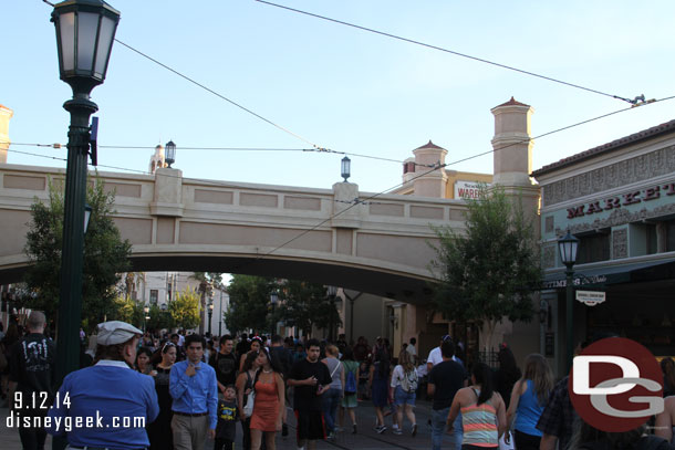 Buena Vista Street was fairly crowded.