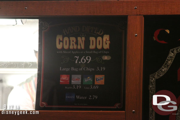The Corn Dog Wagon prices are up.
