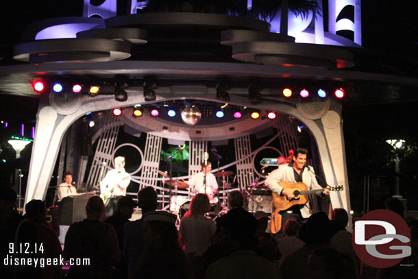 Elvis, Scot Bruce, performing at the Tomorrowland Terrace this evening.