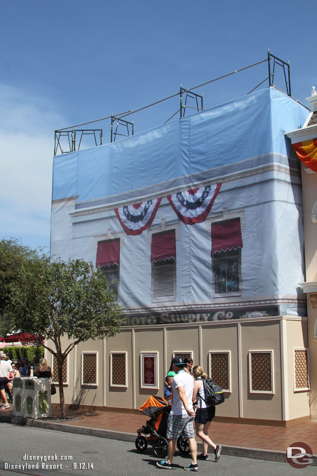 The Photo Supply Co exterior is being renovated.  Both the exterior and the interior of this store (the others just the exterior).