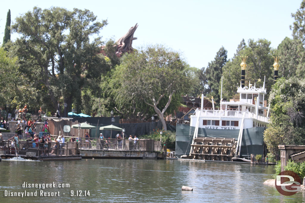 The Mark Twain is in dry dock for several weeks of work.