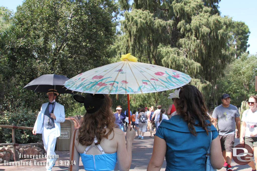 Umbrellas were in style with many of the Dapper Day guests.