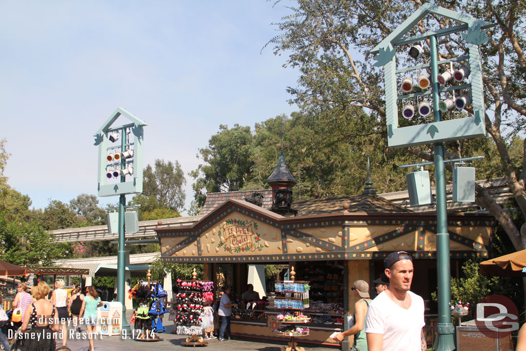 Snow Machines are out in the Small World Mall.  Only two months till the Christmas season kicks off.