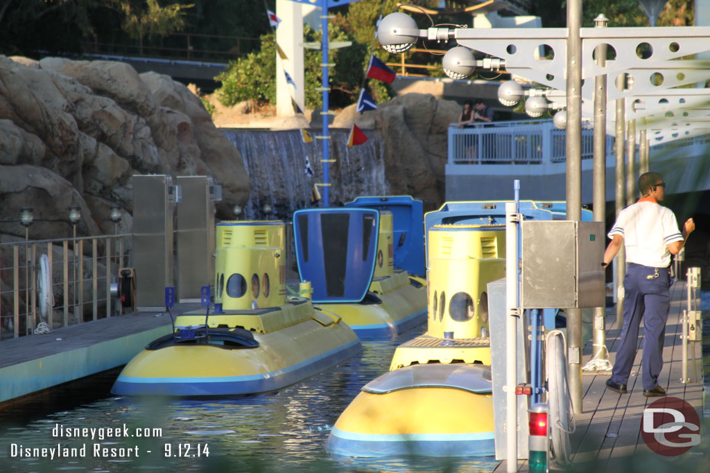 A hatch is removed from the sub on the left.