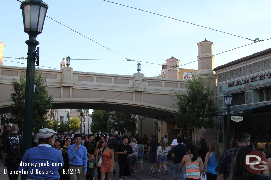 Buena Vista Street was fairly crowded.