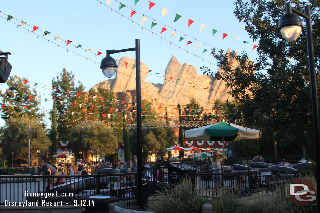 Cars Land was fairly quiet too.  The Flying Tires and Junkyard Jamboree were walkons.