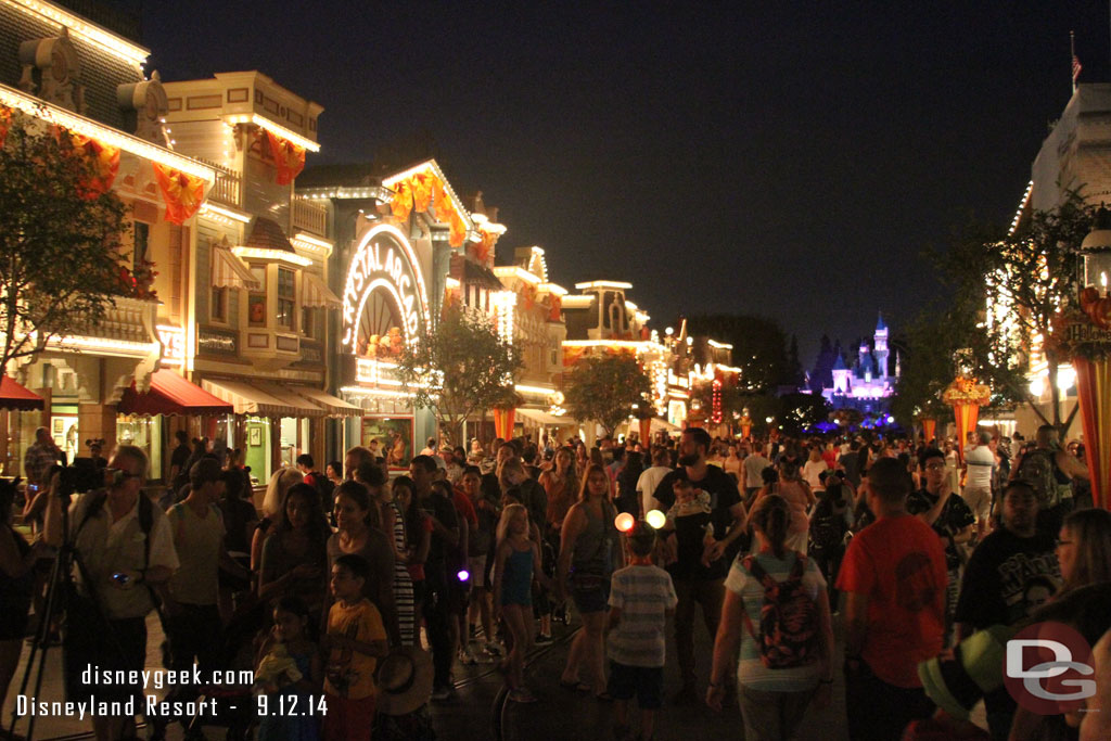 Returning to Disneyland.  More crowded than when I left a few hours ago.