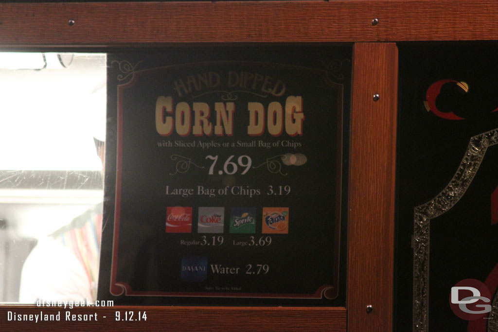 The Corn Dog Wagon prices are up.