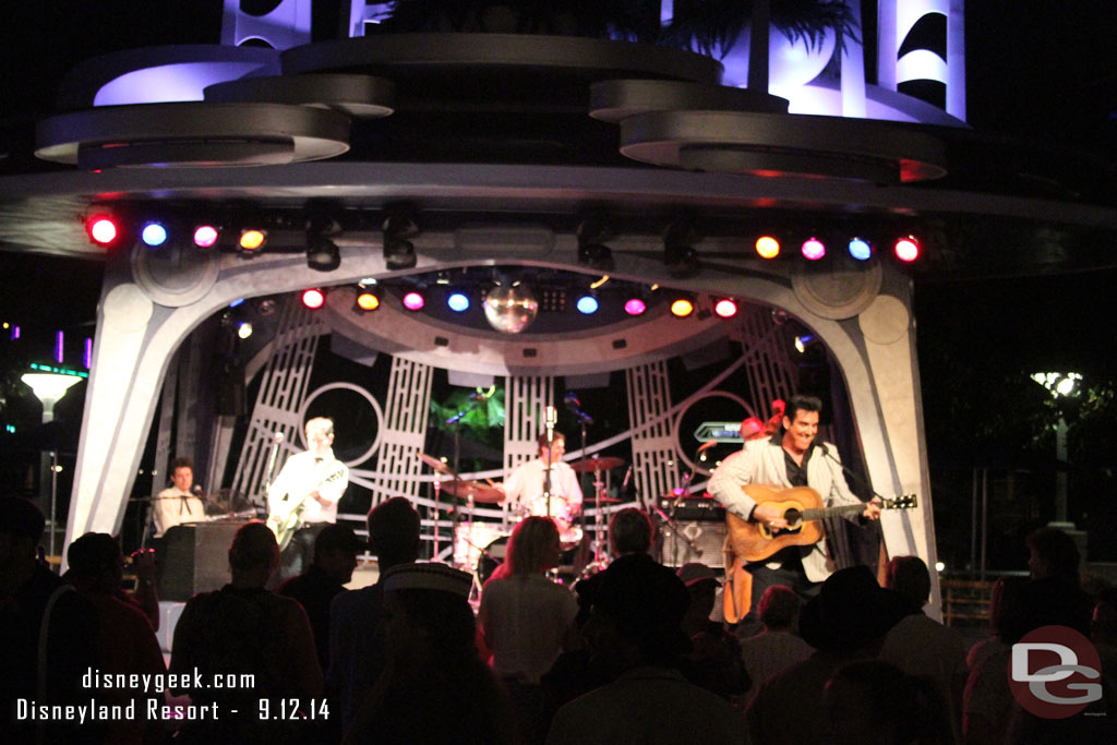 Elvis, Scot Bruce, performing at the Tomorrowland Terrace this evening.