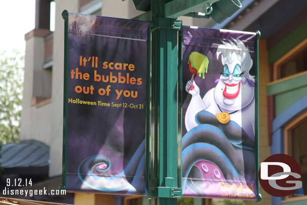 Some Downtown Disney Banners feature Halloween (the reverse side Cars Land).
