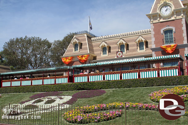 The entrance floral Mickey.  Years ago they redid this out of fall crops.  Not anymore.