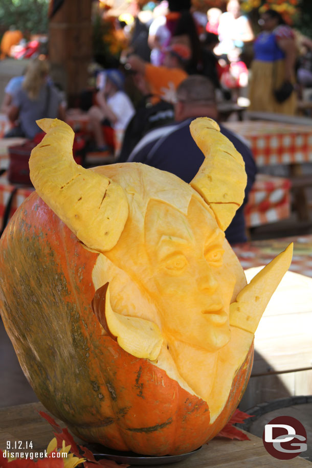 The Maleficent pumpkin was a focal point.