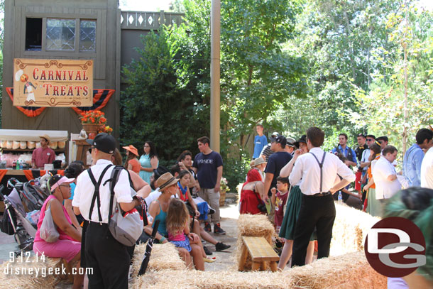 The line for the Villain tent.