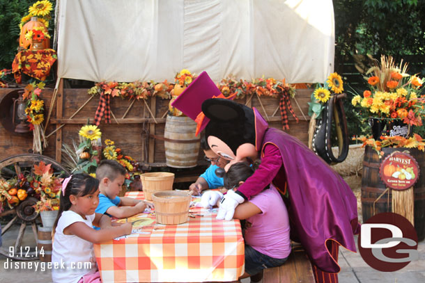 Back to the Carnival for round two.  Mickey was helping some guests color.