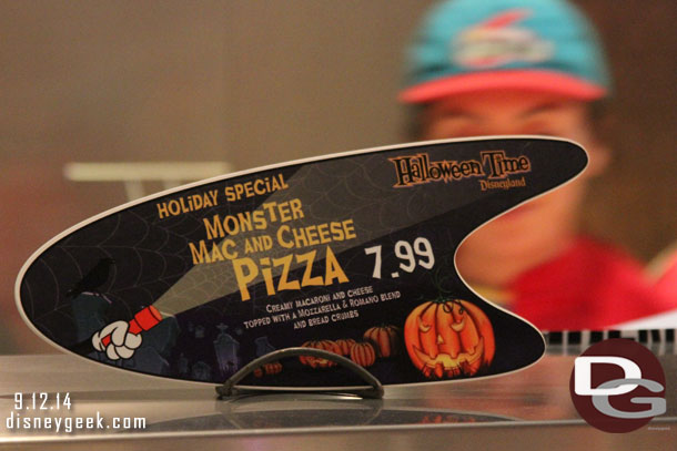 Red Rockets has special pizza for Halloween Time too.