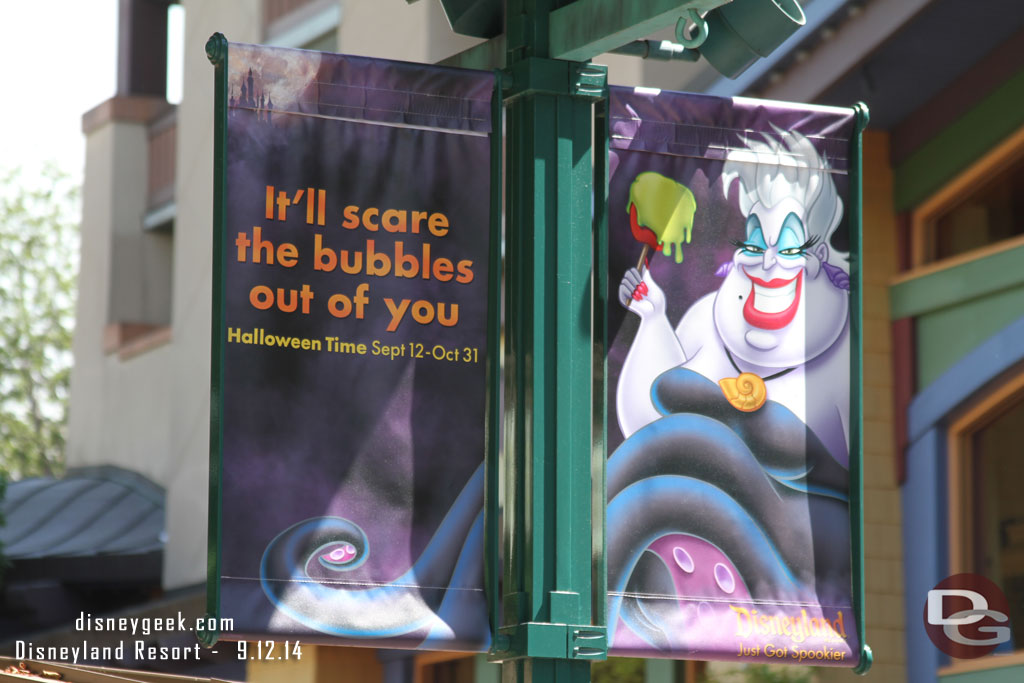 Some Downtown Disney Banners feature Halloween (the reverse side Cars Land).