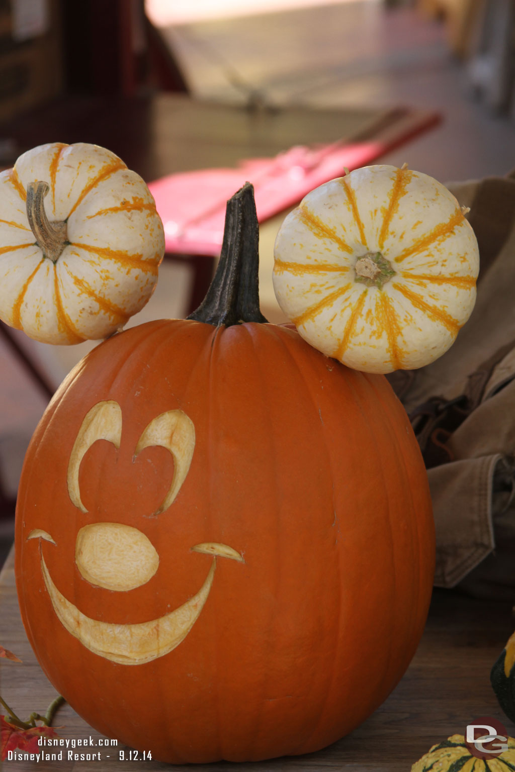 A classic Mickey pumpkin 