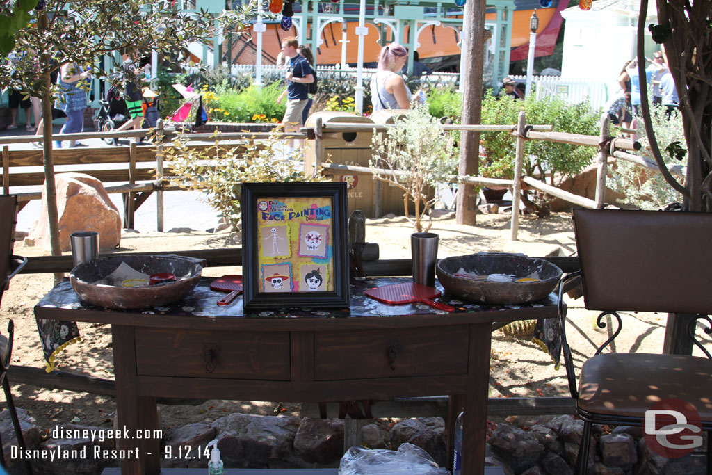 A Face painting area.