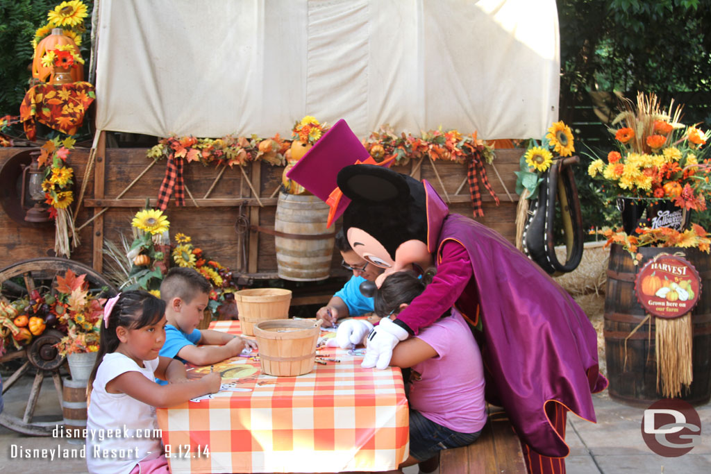 Back to the Carnival for round two.  Mickey was helping some guests color.