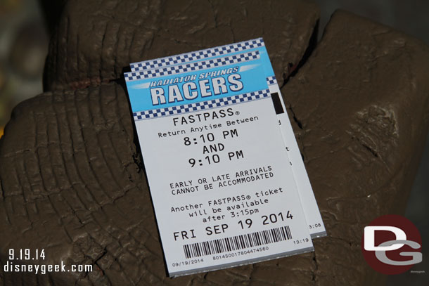 A rare afternoon Racers FastPass