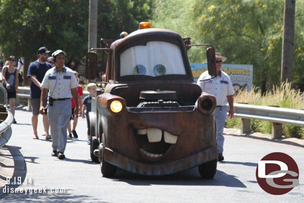 Mater rolling down Cross Street as I made my way into Town.