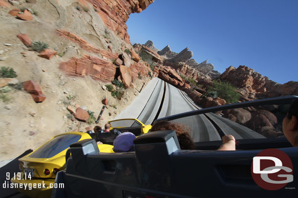 We lost in the final turn -  - Radiator Springs Racers