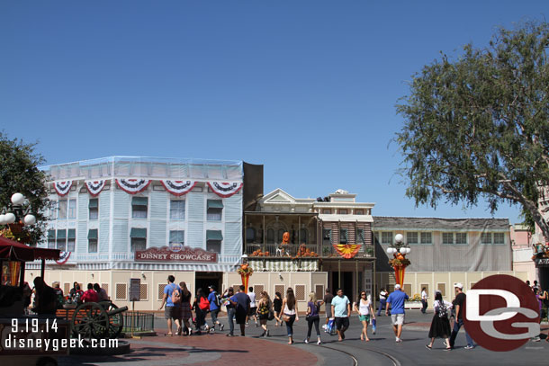 No visible progress on the new corridor project or Disney Showcase facade.