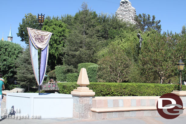 Work is still going on along the bridge to the Castle