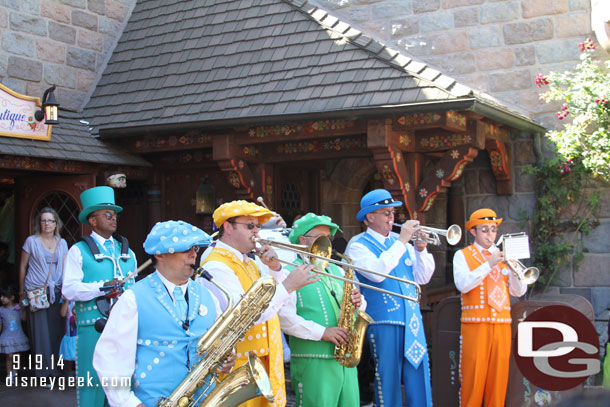 The Pearly Band performing in Fantasyland.