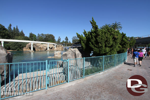 All the walls along the lagoon were down.  