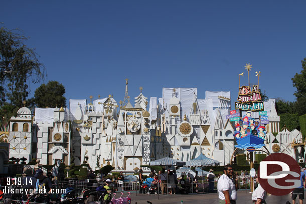 Scaffolding still up on Small World.