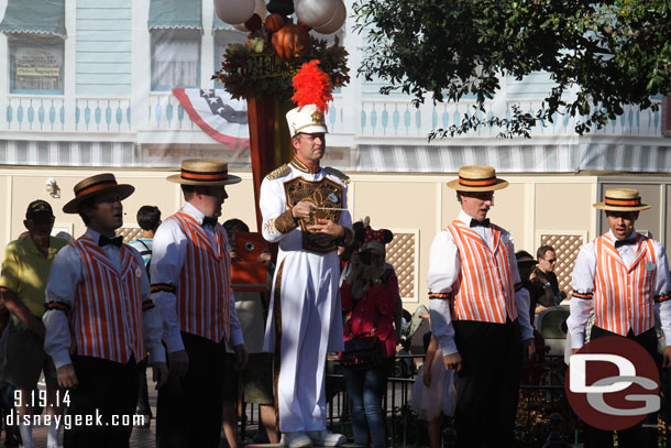 The Dapper Dans arrived for the Flag Retreat.