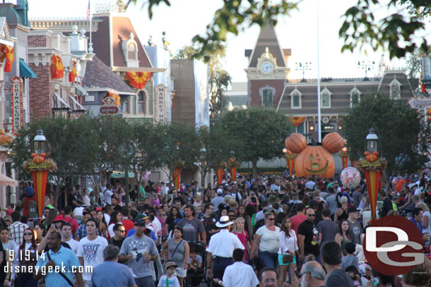 Main Street was busy as usual as the sun was setting.