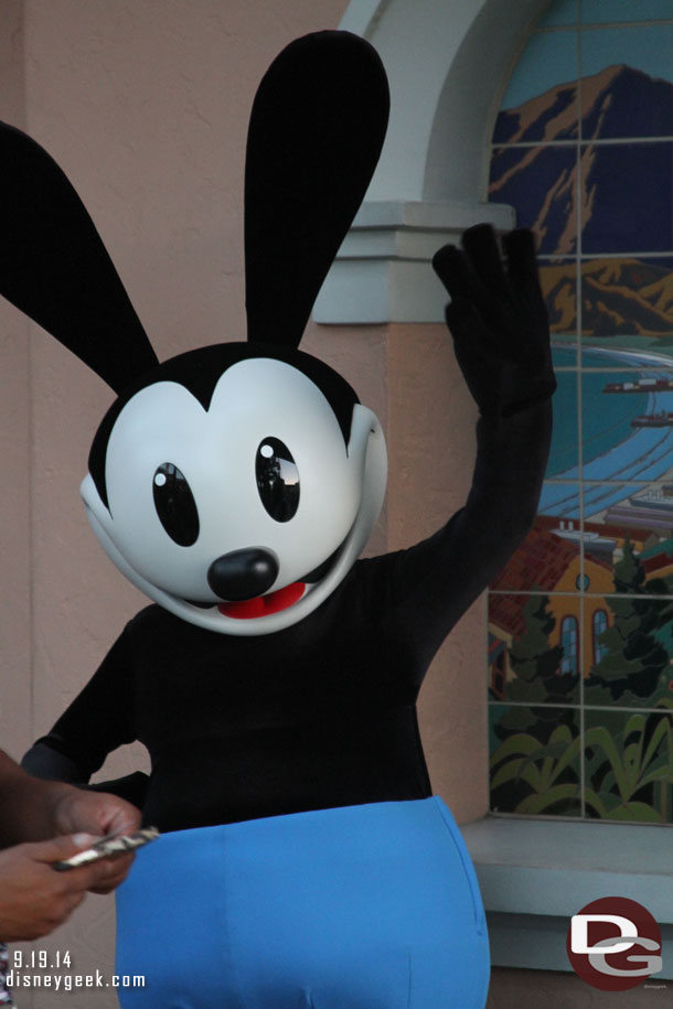 Oswald greeting me again as I entered DCA