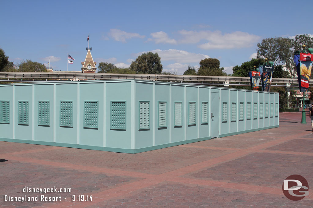 The center of the Esplanade is walled off as they work on the compass.  