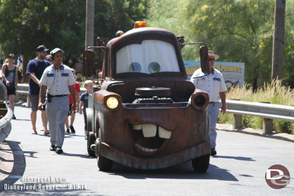 Mater rolling down Cross Street as I made my way into Town.