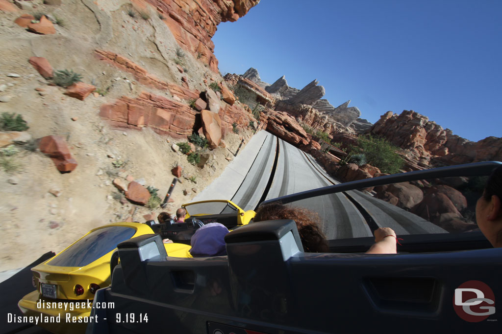 We lost in the final turn -  - Radiator Springs Racers